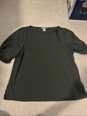 forest gree h&m blouse